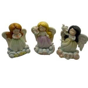 Angels & Company Cloudworks‎ Angel Figurines Set of 3 Little Peace Love Joy